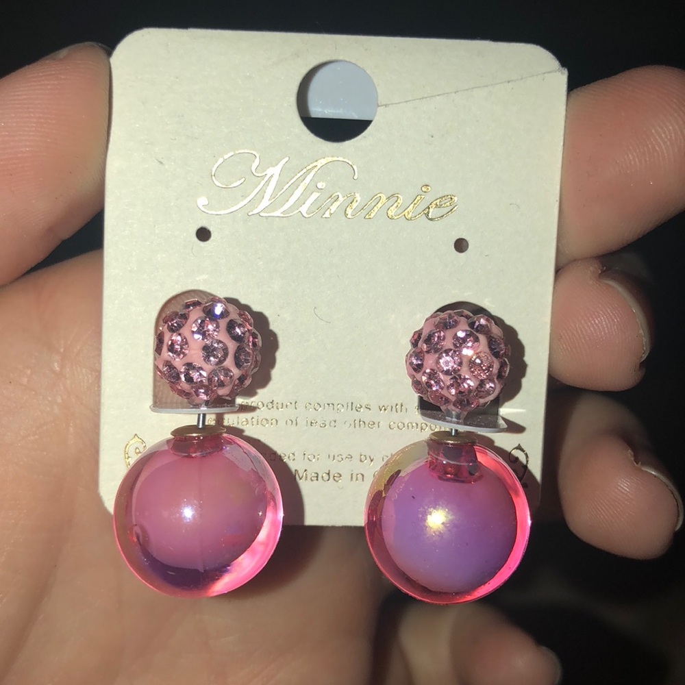 Pink Minnie earrings